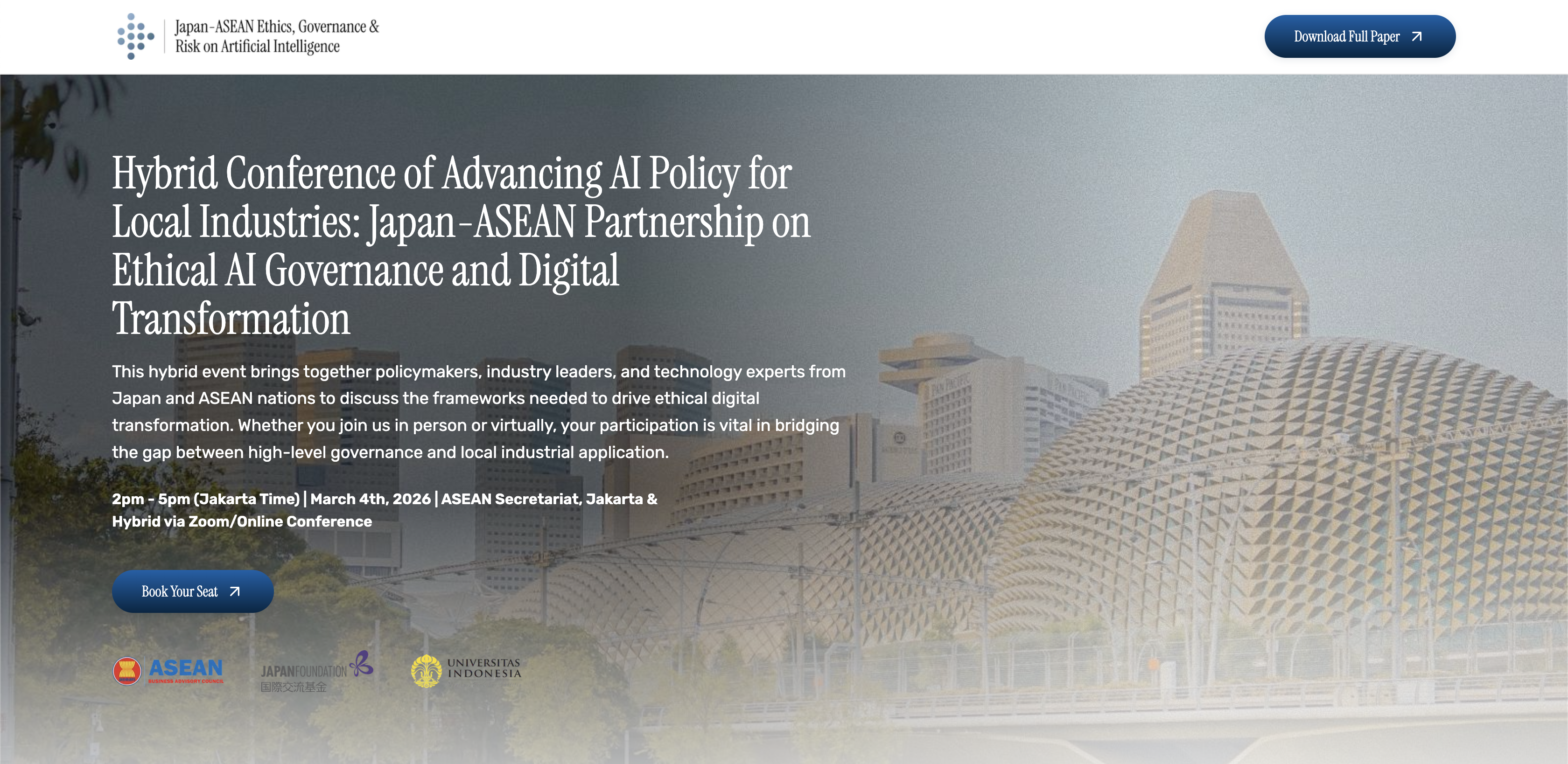Hybrid Conference of Advancing AI Policy for Local Industries: Japan ...